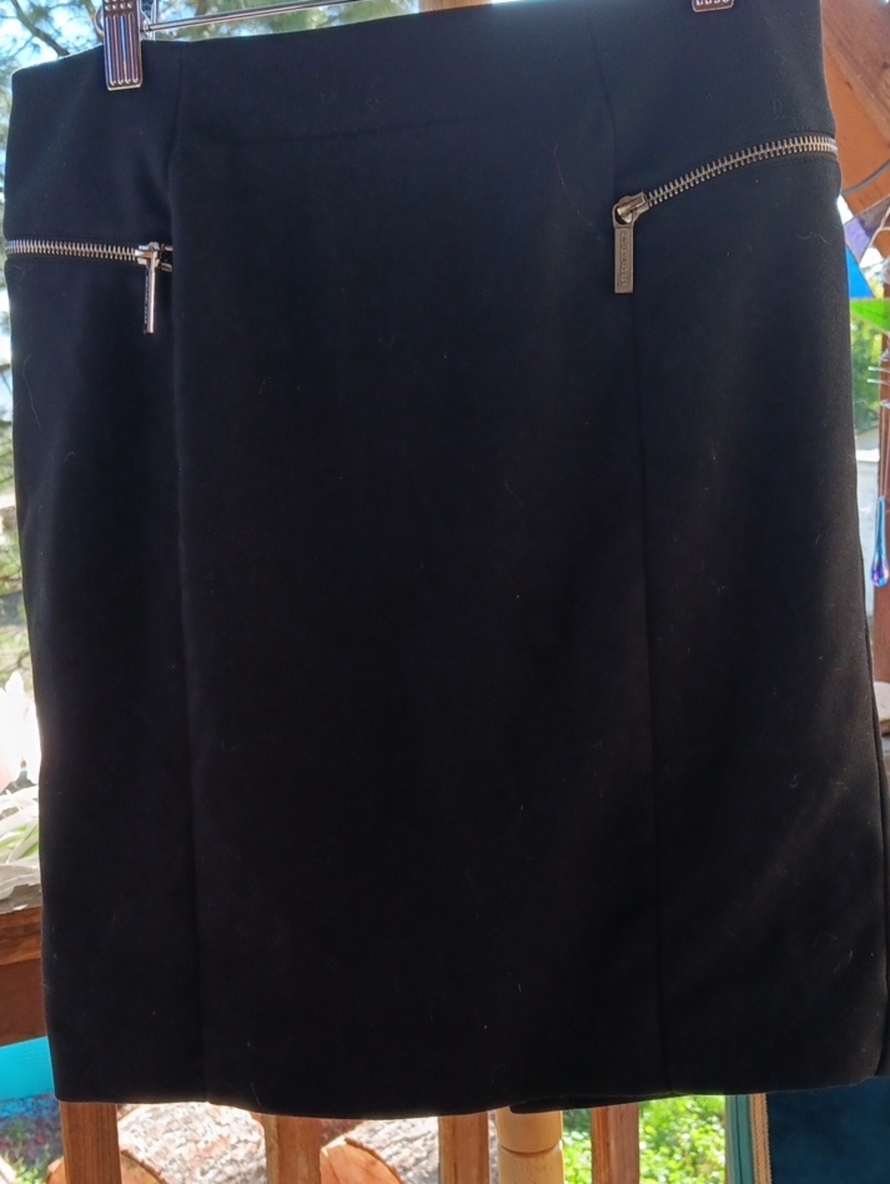Michael Kors Black Mini Skirt with Zip Pockets